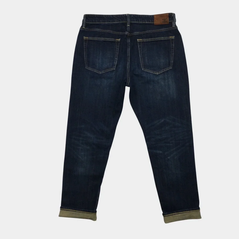 Flint and Tinder Slim Fit Selvedge Jeans Mens 33x30 Dark Indigo Denim Pants